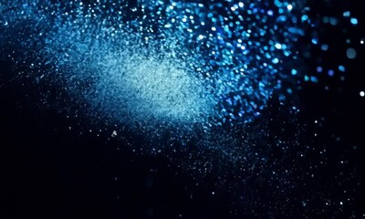 Poster - A mesmerizing cascade of shimmering particles dancing in the gentle light, revealing the beauty of ephemeral moments in the depths of darkness. Generative AI