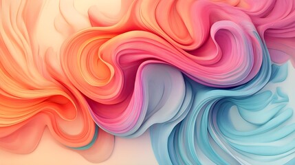 Wall Mural - Abstract Colorful Swirling Shapes Background.