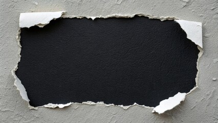 Poster - Torn Paper Revealing Black Background