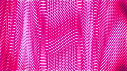 Sticker - Abstract pink wavy lines smooth motion. Modern moving fluid stripes pattern background. Vibrant wave backdrop template.