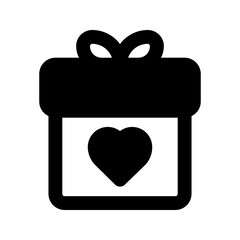 Poster - gift box line icon