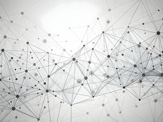 Poster - Digital Network Connections: A dynamic web of interconnected nodes and lines, symbolizing the flow of data and the power of digital transformation.