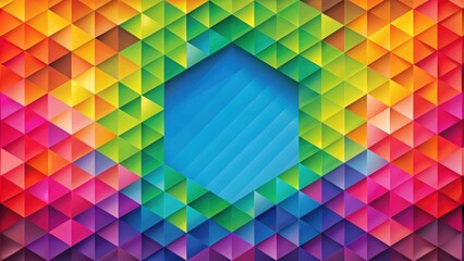 Canvas Print - Colorful triangle geometric background, abstract, vibrant, gradient, bright, pastel, pattern, design, shape, modern