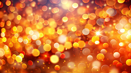 Wall Mural - golden bokeh lights: a vibrant and festive abstract background with shimmering golden bokeh lights.