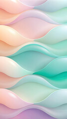 Poster - abstract pastel waves: a calming and ethereal backdrop of flowing, pastel-colored waves, capturing a