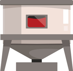 Poster - Large industrial hopper storing bulk material for a production line