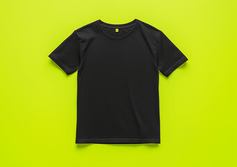 Canvas Print - a black t shirt with a green background