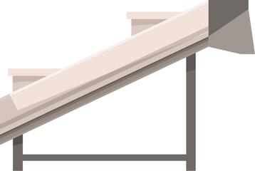 Poster - Factory production line concept with conveyor belt transporting goods