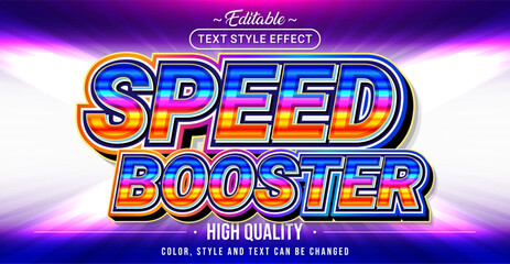 Poster - Editable text style effect - Speed Booster text style theme.