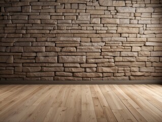  Stone Wall and Wooden Floor Interior Design