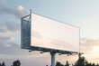 © WETDREAM - A large billboard with a white background and a blue sky, Mockups