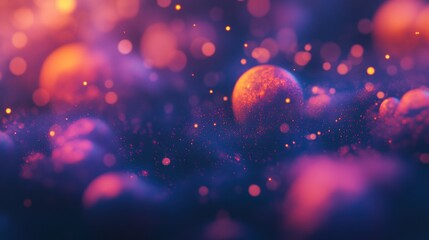 Wall Mural - ethereal cosmic dust particles in vivid colors