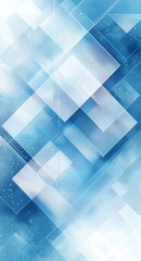 Fototapete - Modern technology abstract background with light blue squares and white lines