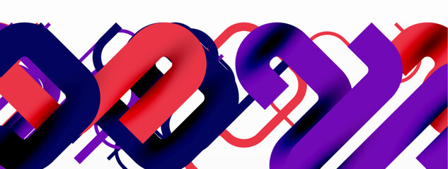 Poster - Wave lines minimal abstract background