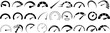 © Arafat - Speedometer speed vector icon set, gauge meter, dashboard elements for automotive, speed measurement. Vector set for car speed, fuel, RPM, tachometer. Black speed dials