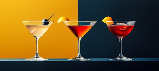 Wall Mural - Classic and Contemporary Cocktails Display