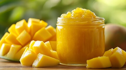 Wall Mural - Mango Jam with Juicy Mangoes