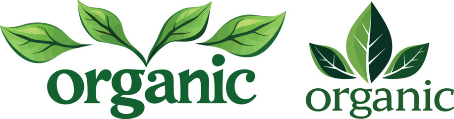 food label with 100 percent organic content. organic food logo. health, natural, eco logo