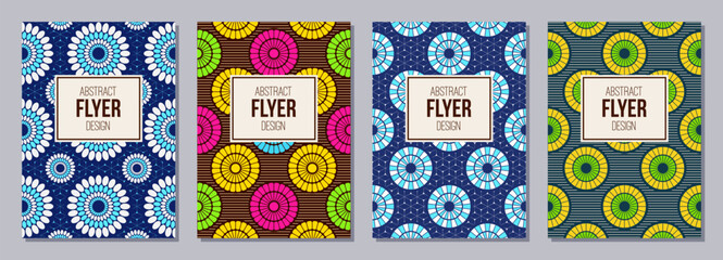 Wall Mural - set of flyers, posters, banners, placards, brochure design templates a6 size. graphic design templat