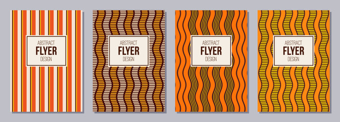 Wall Mural - set of flyers, posters, banners, placards, brochure design templates a6 size. graphic design templat