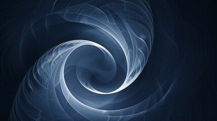 Poster - Simple abstract background with a glowing spiral in a minimalist, elegant design.