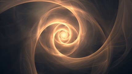 Poster - Elegant abstract background featuring a glowing spiral in a sleek, minimalist style.