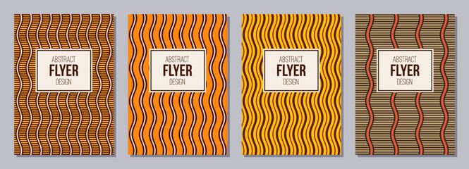 Wall Mural - set of flyers, posters, banners, placards, brochure design templates a6 size. graphic design templat