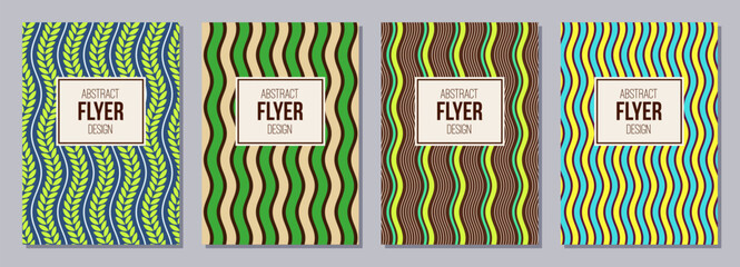 Wall Mural - set of flyers, posters, banners, placards, brochure design templates a6 size. graphic design templat