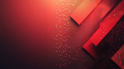 Aufkleber - Red arrow background design template with copy space, tech and digital theme