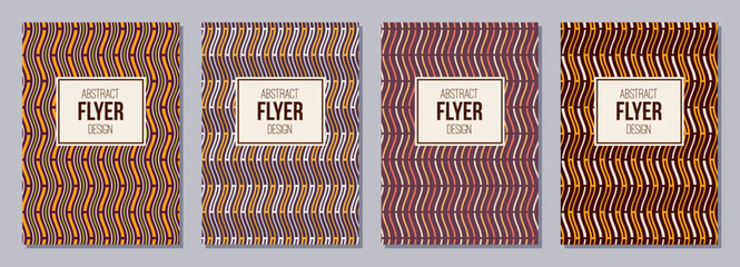 Wall Mural - set of flyers, posters, banners, placards, brochure design templates a6 size. graphic design templat