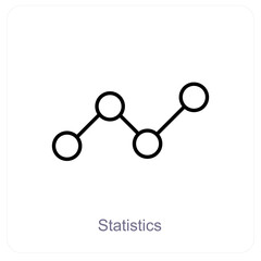 Statistics and diagram icon concept