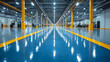 © JVLMediaUHD - Modern industrial warehouse with polished flooring and bright lighting in a spacious facility