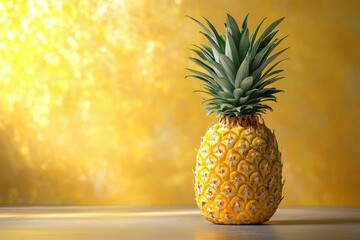 Pineapple on colorful background