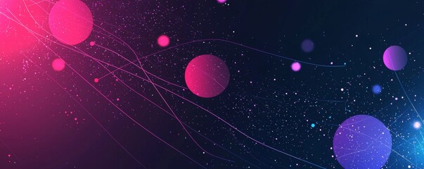 Poster - Modern mobile app background with flat design and colorful digital elements
