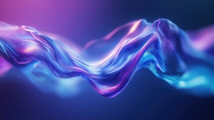 Wall Mural - 3D gradient abstract fluid streamer silk