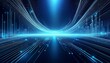 © eliyashevskiy - abstract blue tehcnology background with lines and points