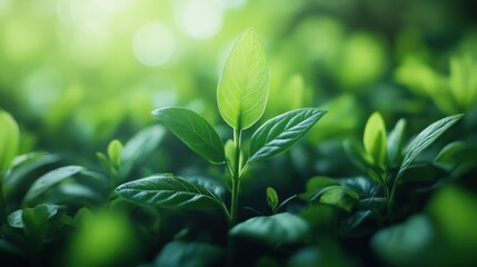 Poster - New Life, Green Leaves in Sunlight