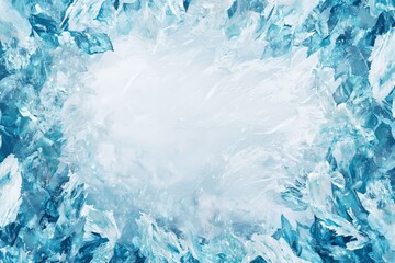 Poster - Backgrounds with iced frost crystal borders in PNG format