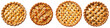 © Lucky-G - Apple pie with a golden, lattice crust and a slightly bubbling filling, isolated white, cut out, PNG.