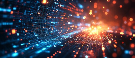 Aufkleber - Digital Background for Tech, AI, Data, and Audio