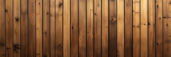 Wall Mural - Modern Minimalist Wooden Wall Panels in Warm Evening Light