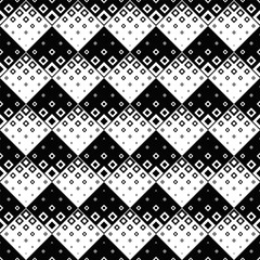 Poster - Seamless geometrical square pattern background - abstract monochrome vector illustration from diagonal squares