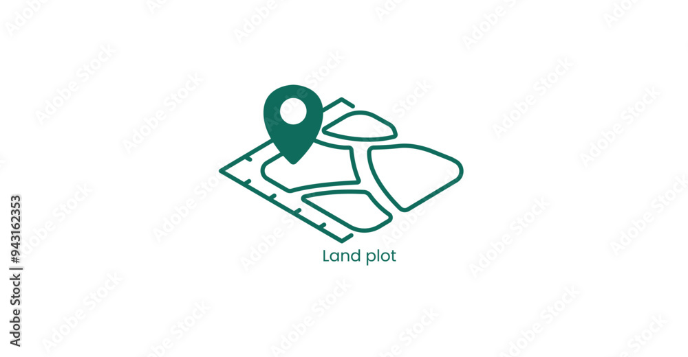 Land Plot Property Development Vector Icon Stock Vector | Adobe Stock