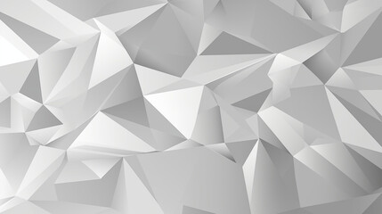 Sticker - Polygonal Gray and White Angular Design Geometric Background