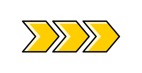 Poster - Arrow icon for web or social media. Direction flat illustration.