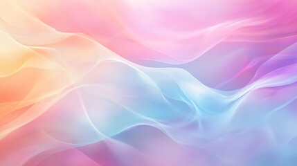 Poster - An abstract background with soft, blended gradients of pastel colors, evoking a calm and soothing atmosphere.