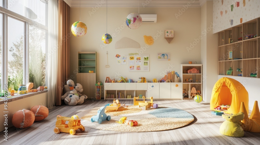 Playful Interior Design of a Childrens Daycare Stock Photo | Adobe Stock
