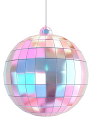 Wall Mural - PNG Colorful disco ball party decoration