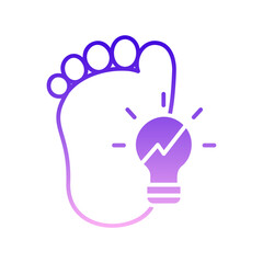 Poster - footprint with energy icon