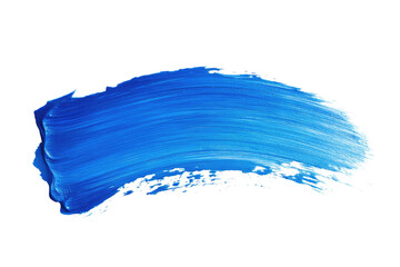 Wall Mural - blue paint brush stroke isolated on white or transparent png